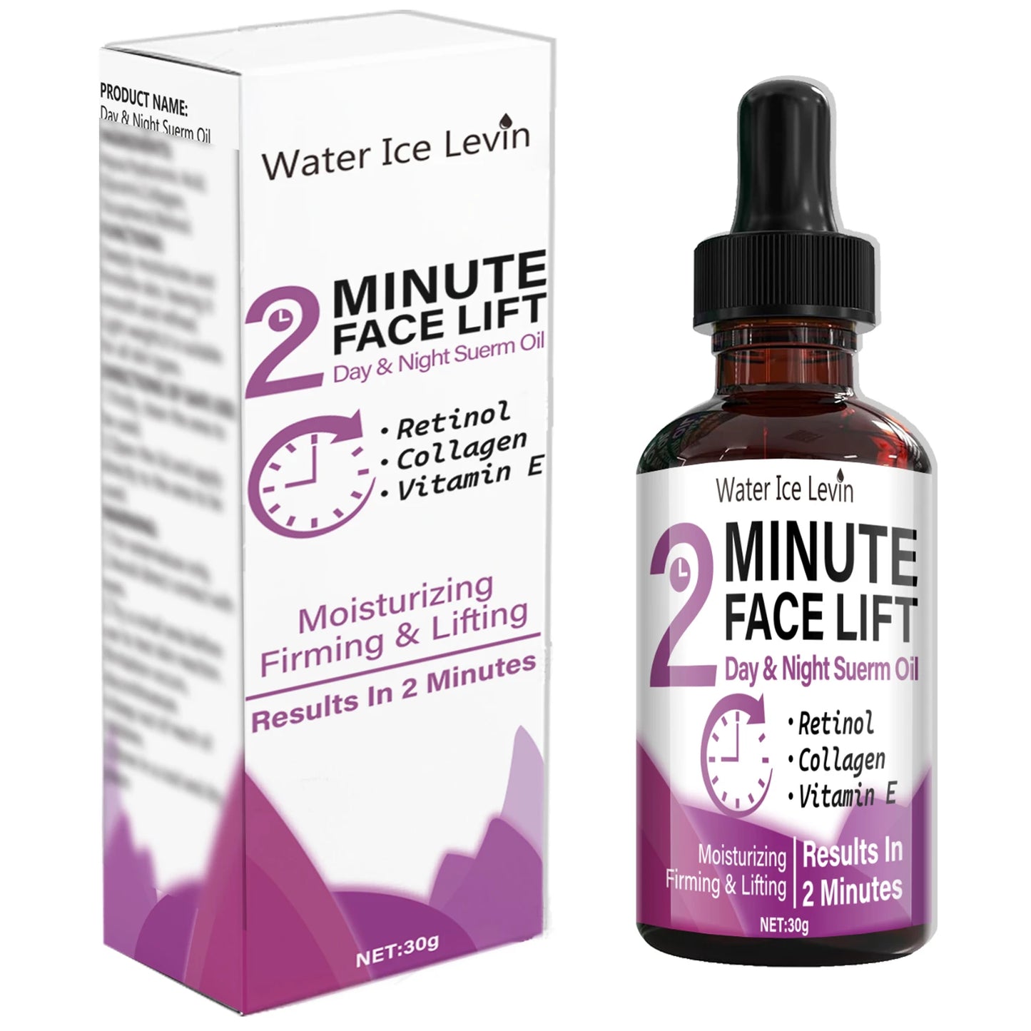 Sérum Huile Liftant Jour & Nuit au Rétinol & Collagène – Effet Lifting en 2 Minutes