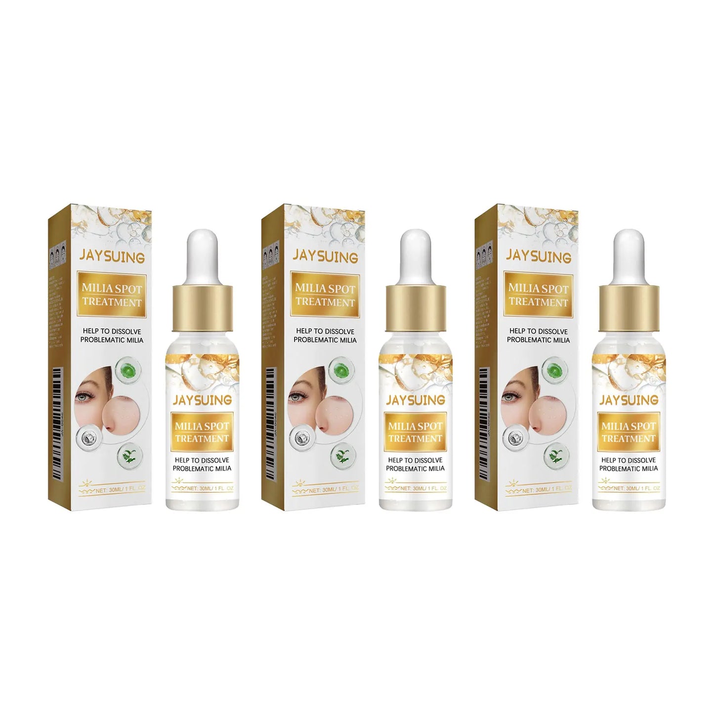 Sérum Contour des Yeux – Anti-Grains de Milium, Anti-Poches & Lissant Rides