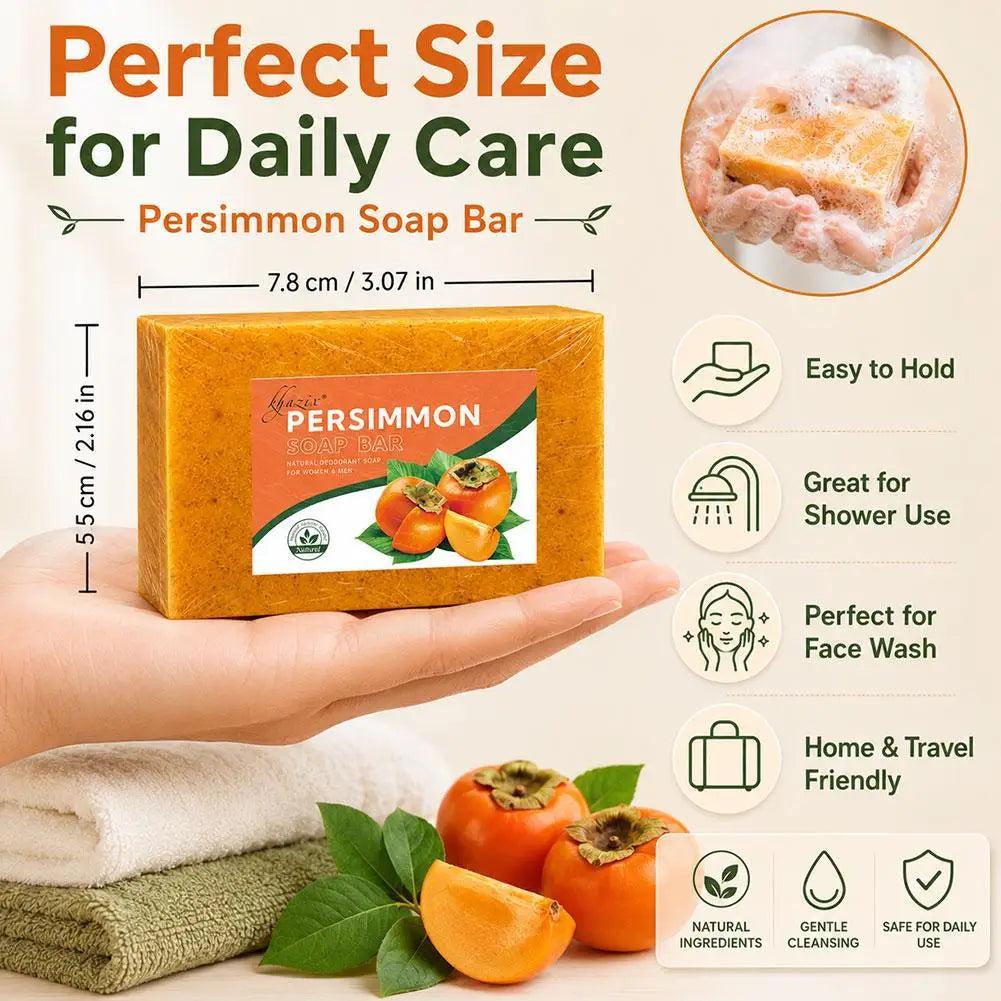 Purifying & Deodorizing Persimmon Soap – Face & Body Cleanser, Sebum Control