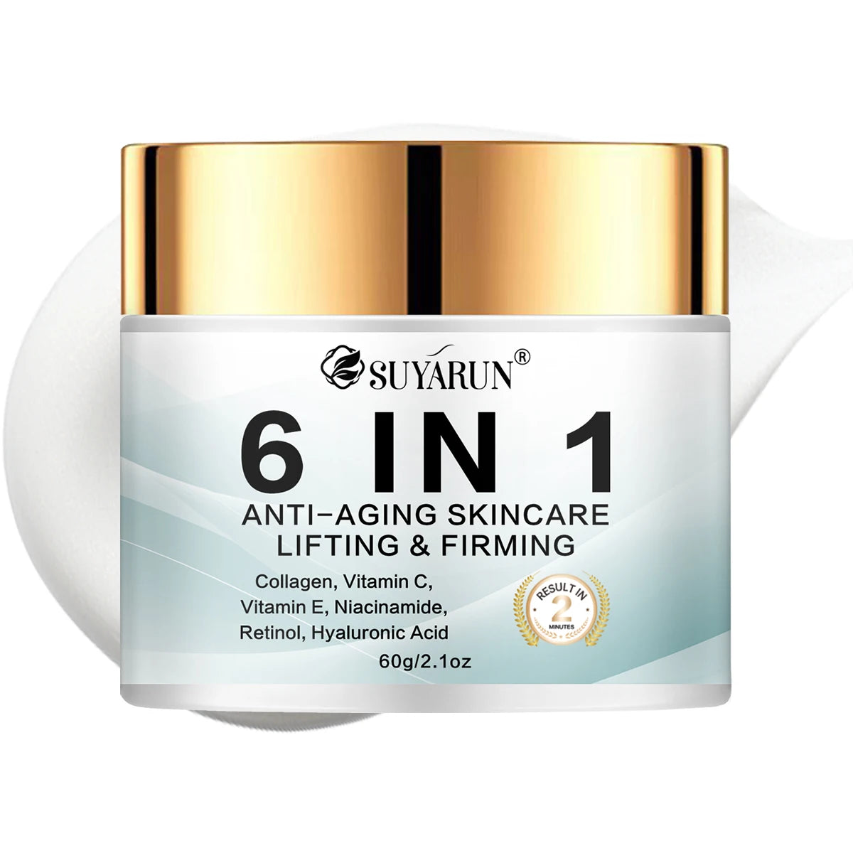 6-in-1 Anti-Aging Face Cream – Hydrating, Firming & Radiance-Boosting – Wrinkle Treatment for All Skin Types