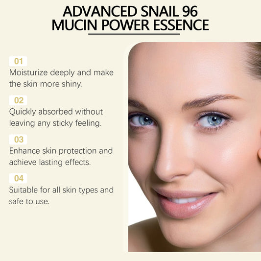 Essence Mucine d'Escargot 96 – Anti-rides, Raffermissante & Éclatante | Soin Visage