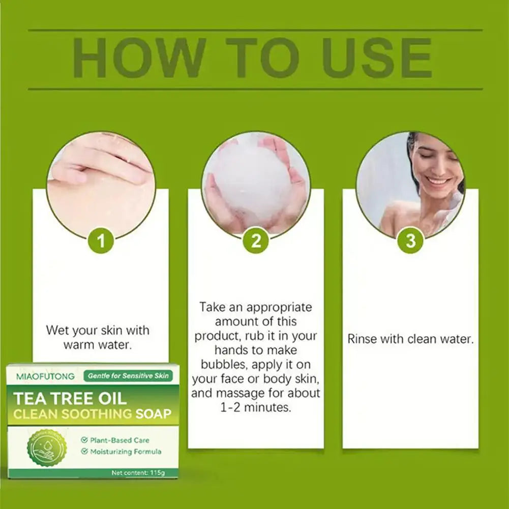 Savon au Tea Tree pour Peaux Sensibles – Soin Purifiant, Hydratant et Anti-Imperfections