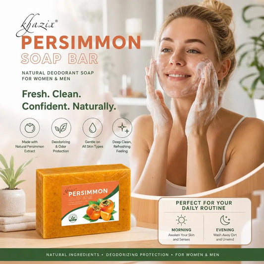 Purifying & Deodorizing Persimmon Soap – Face & Body Cleanser, Sebum Control