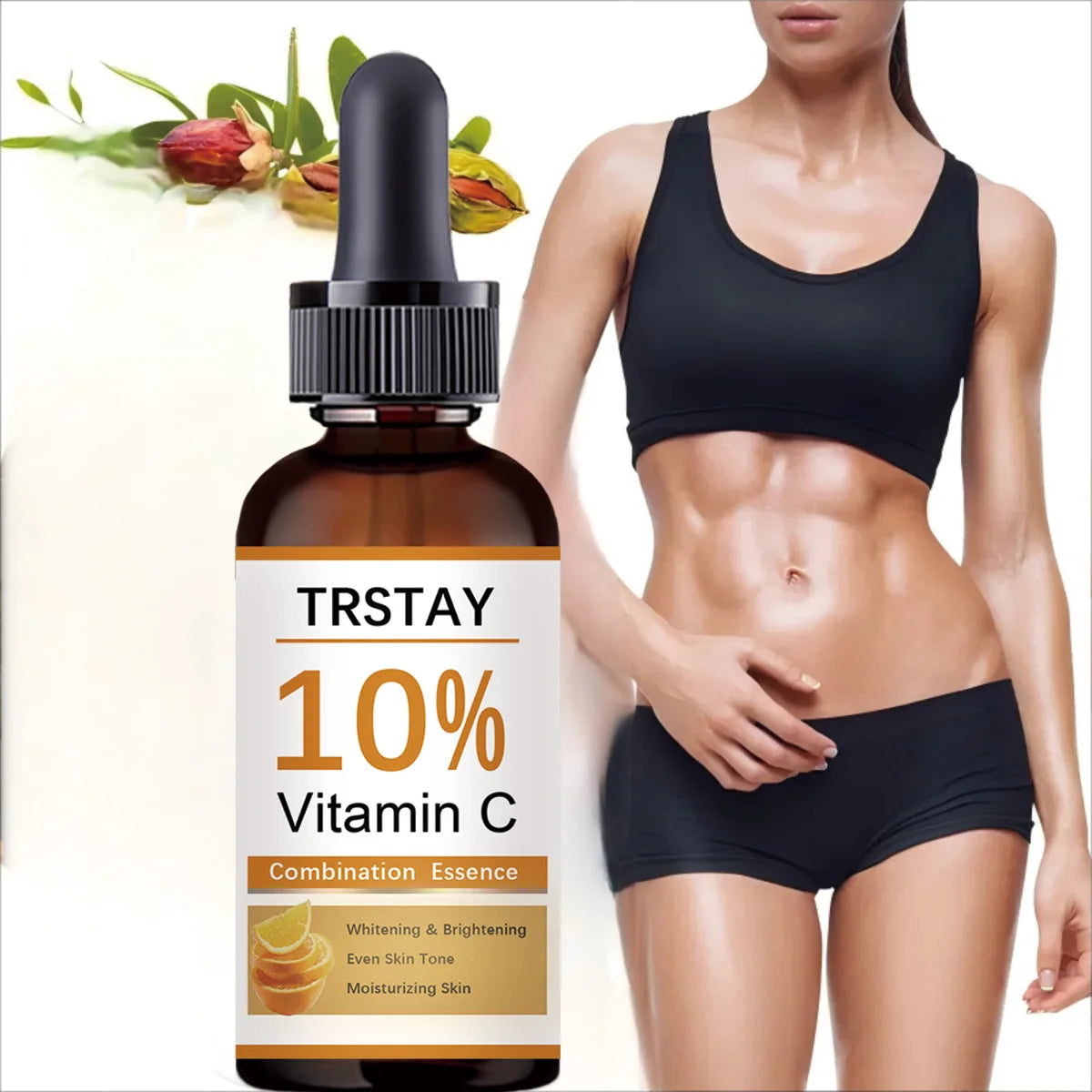 Sérum Visage Vitamine C 10% TRSTAY – Éclat, Unification du Teint & Anti-Taches.