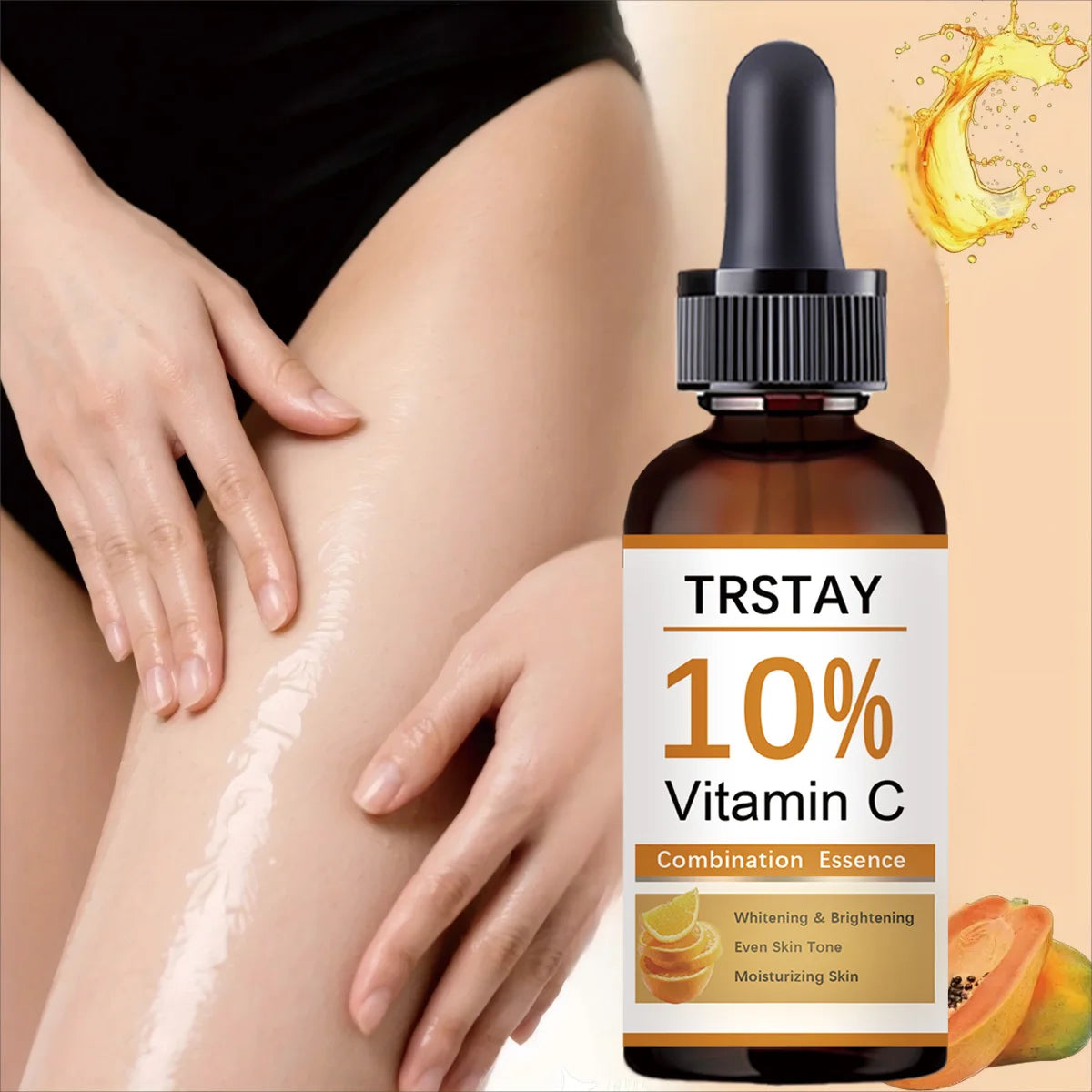 Sérum Visage Vitamine C 10% TRSTAY – Éclat, Unification du Teint & Anti-Taches.