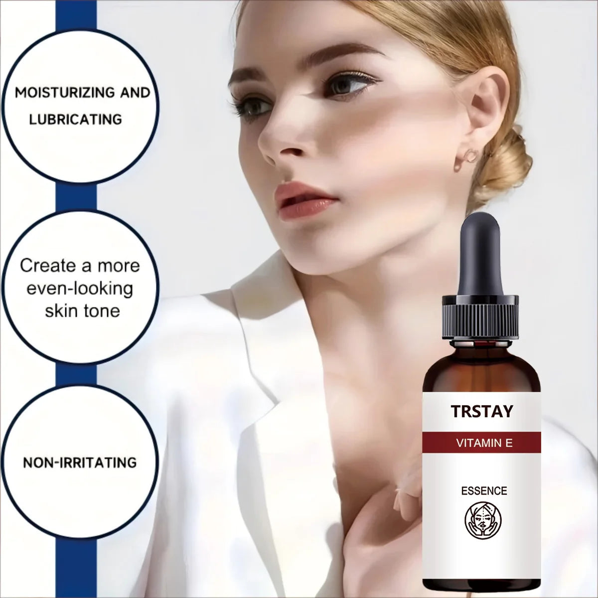 Sérum Visage Vitamine E TRSTAY – Antioxydant, Réparateur & Anti-Âge pour Tous Types de Peau