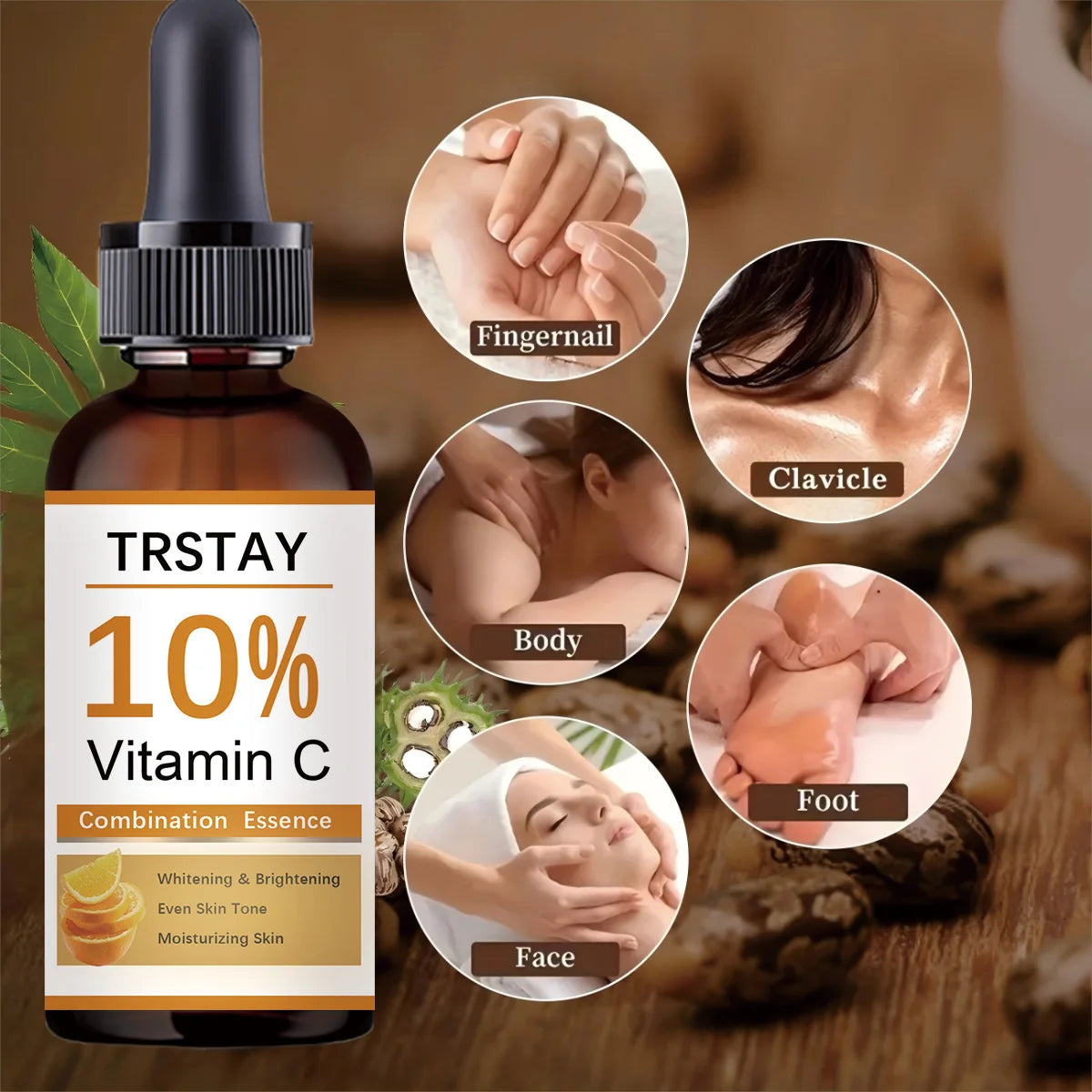 Sérum Visage Vitamine C 10% TRSTAY – Éclat, Unification du Teint & Anti-Taches.