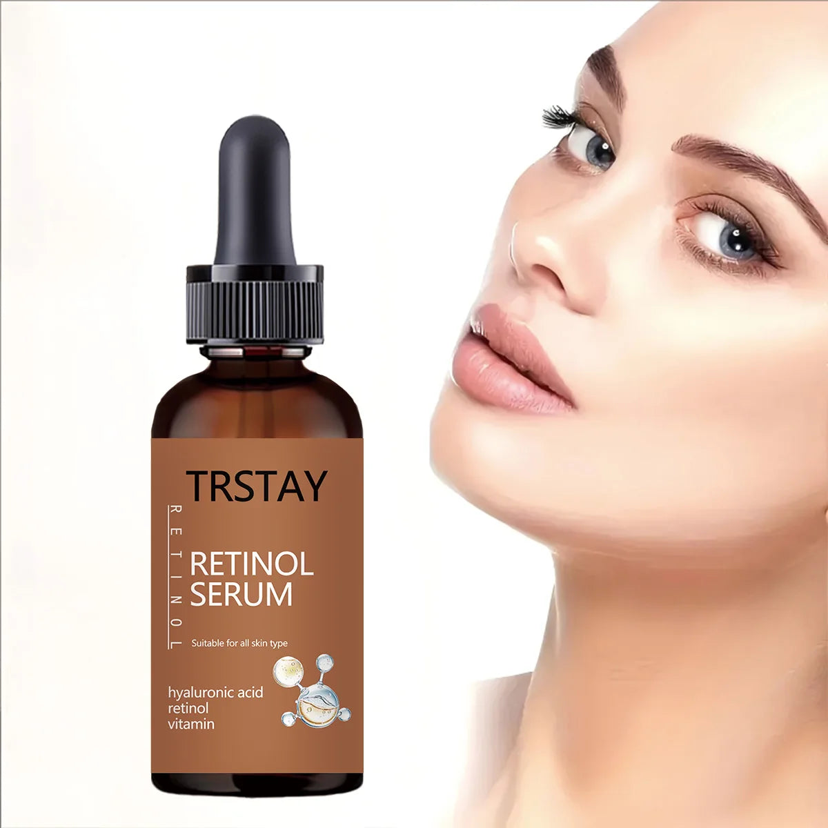 Sérum Anti-Âge au Rétinol, Acide Hyaluronique et Vitamine E – Hydratation & Réduction des Rides