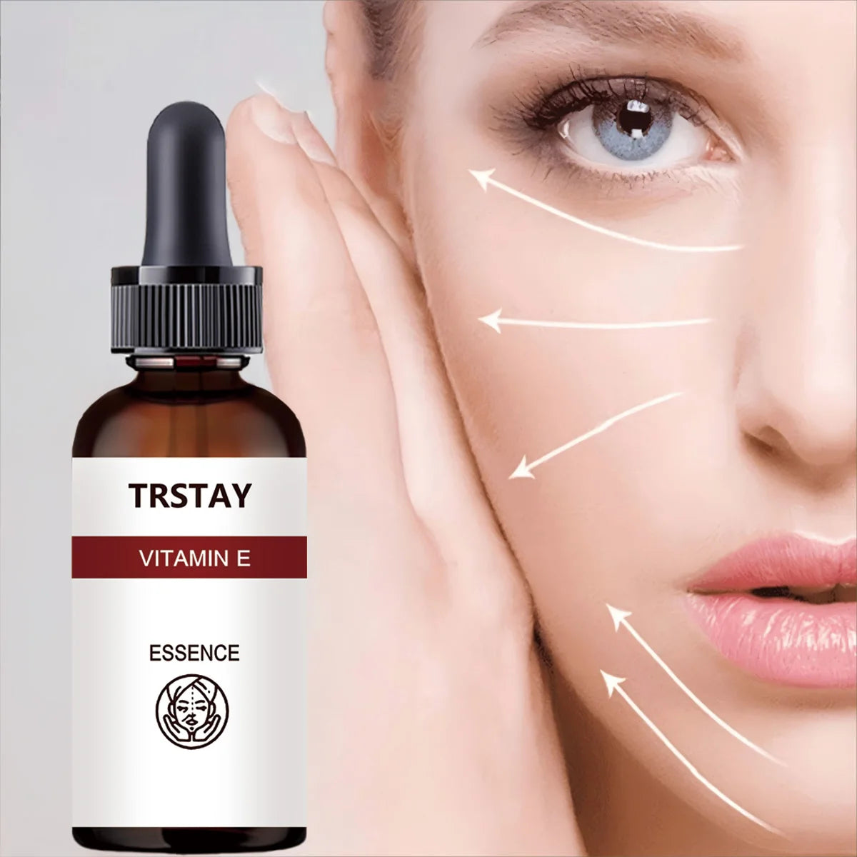 Sérum Visage Vitamine E TRSTAY – Antioxydant, Réparateur & Anti-Âge pour Tous Types de Peau
