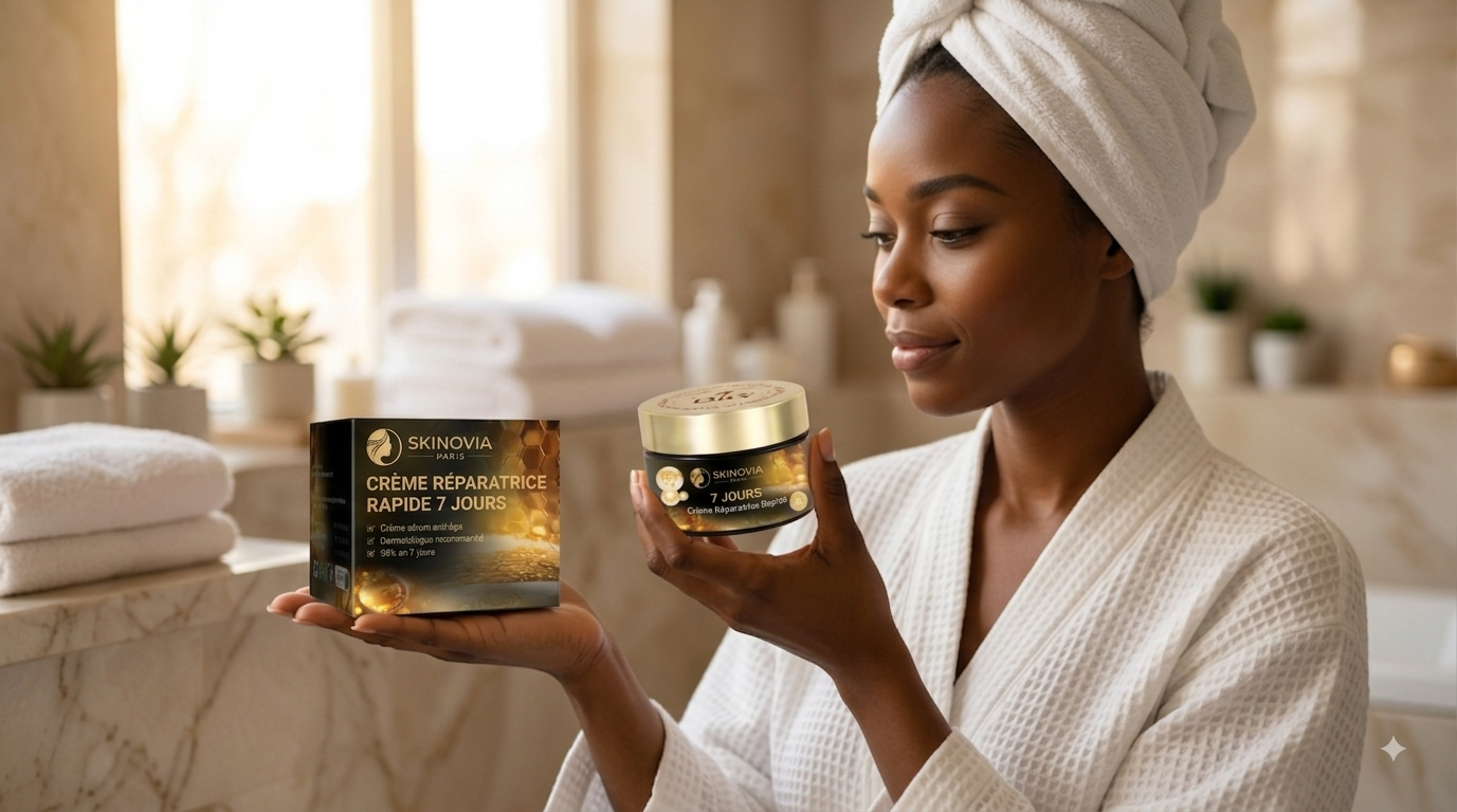 Crème Sérum Anti-âge 7 Jours 50g – Collagène & Acide Hyaluronique, Rides & Cicatrices d'Acné