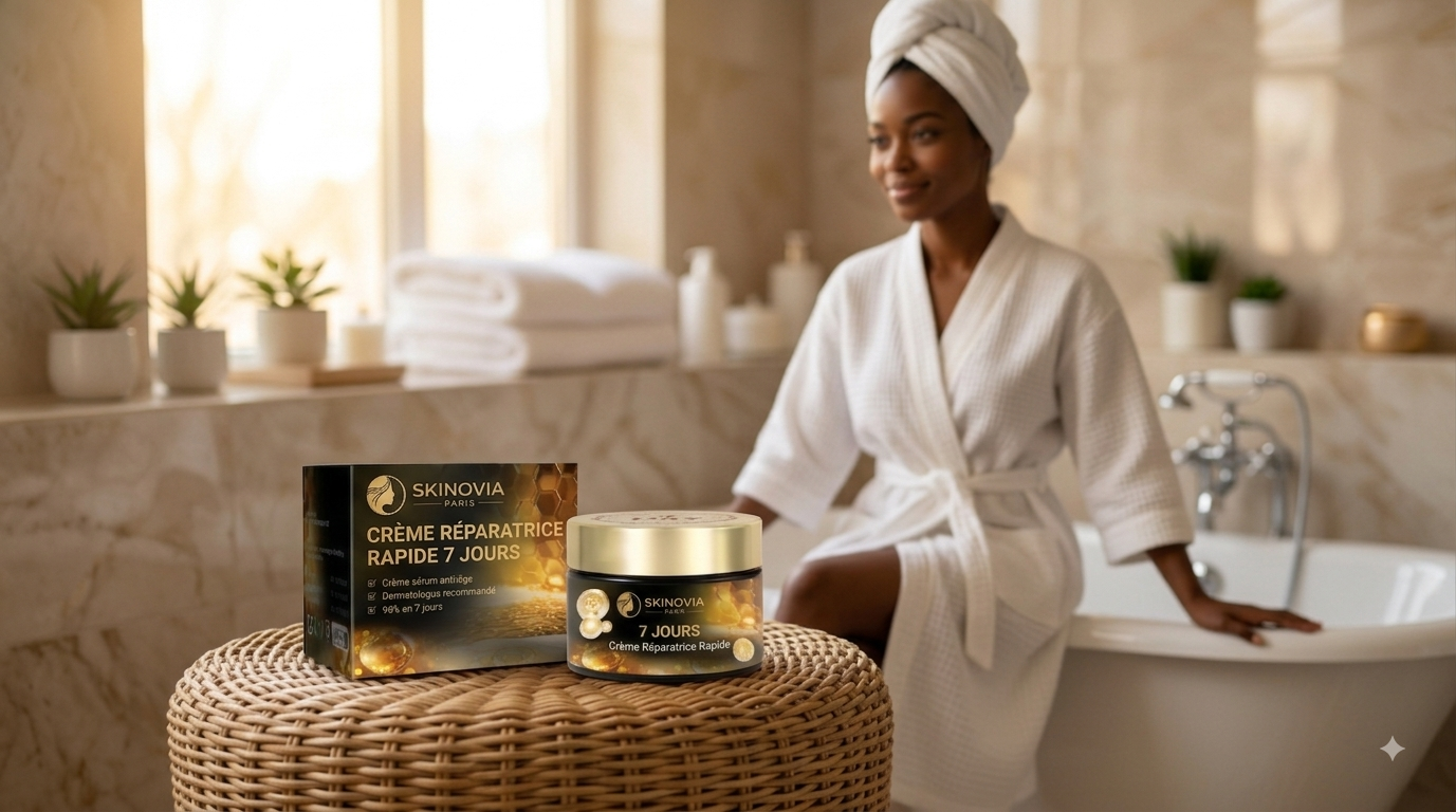 Crème Sérum Anti-âge 7 Jours 50g – Collagène & Acide Hyaluronique, Rides & Cicatrices d'Acné