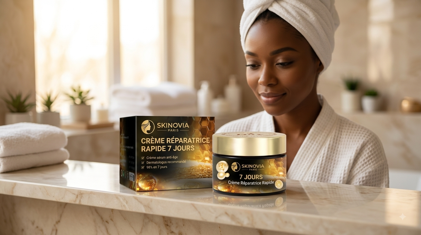 Crème Sérum Anti-âge 7 Jours 50g – Collagène & Acide Hyaluronique, Rides & Cicatrices d'Acné