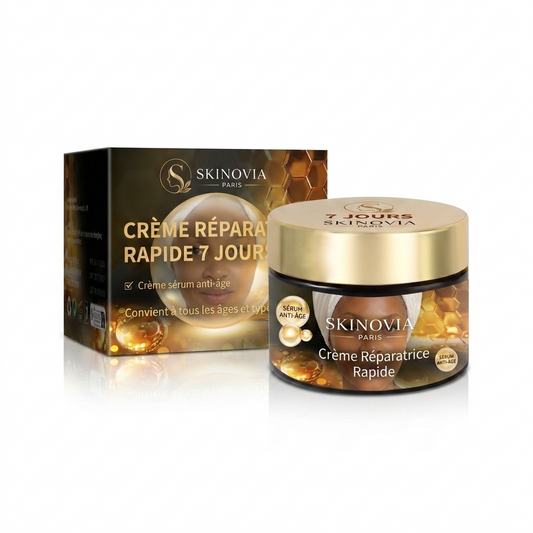 Crème Sérum Anti-âge 7 Jours 50g – Collagène & Acide Hyaluronique, Rides & Cicatrices d'Acné
