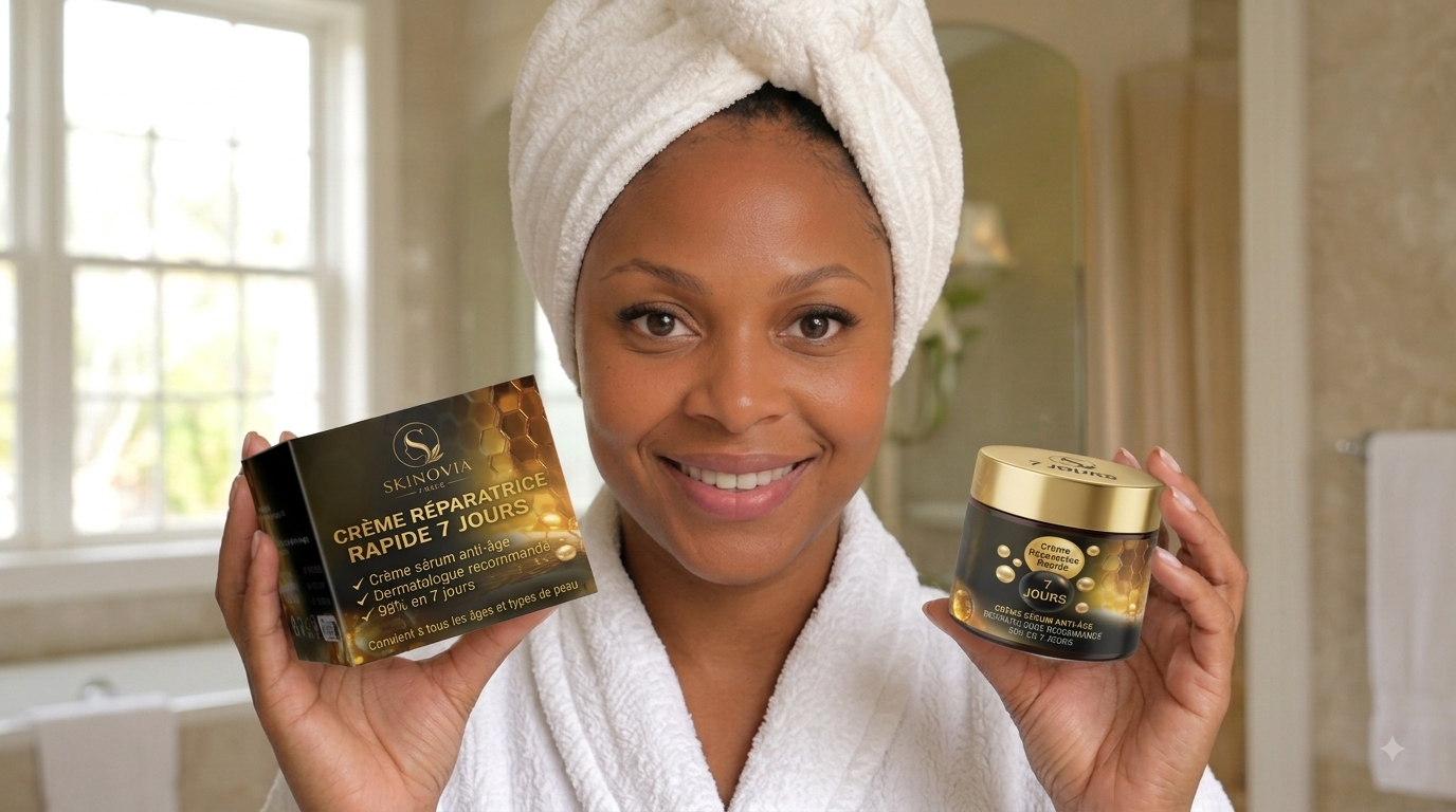 Crème Sérum Anti-âge 7 Jours 50g – Collagène & Acide Hyaluronique, Rides & Cicatrices d'Acné
