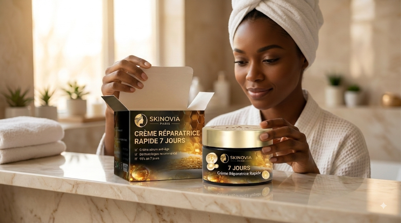 Crème Sérum Anti-âge 7 Jours 50g – Collagène & Acide Hyaluronique, Rides & Cicatrices d'Acné