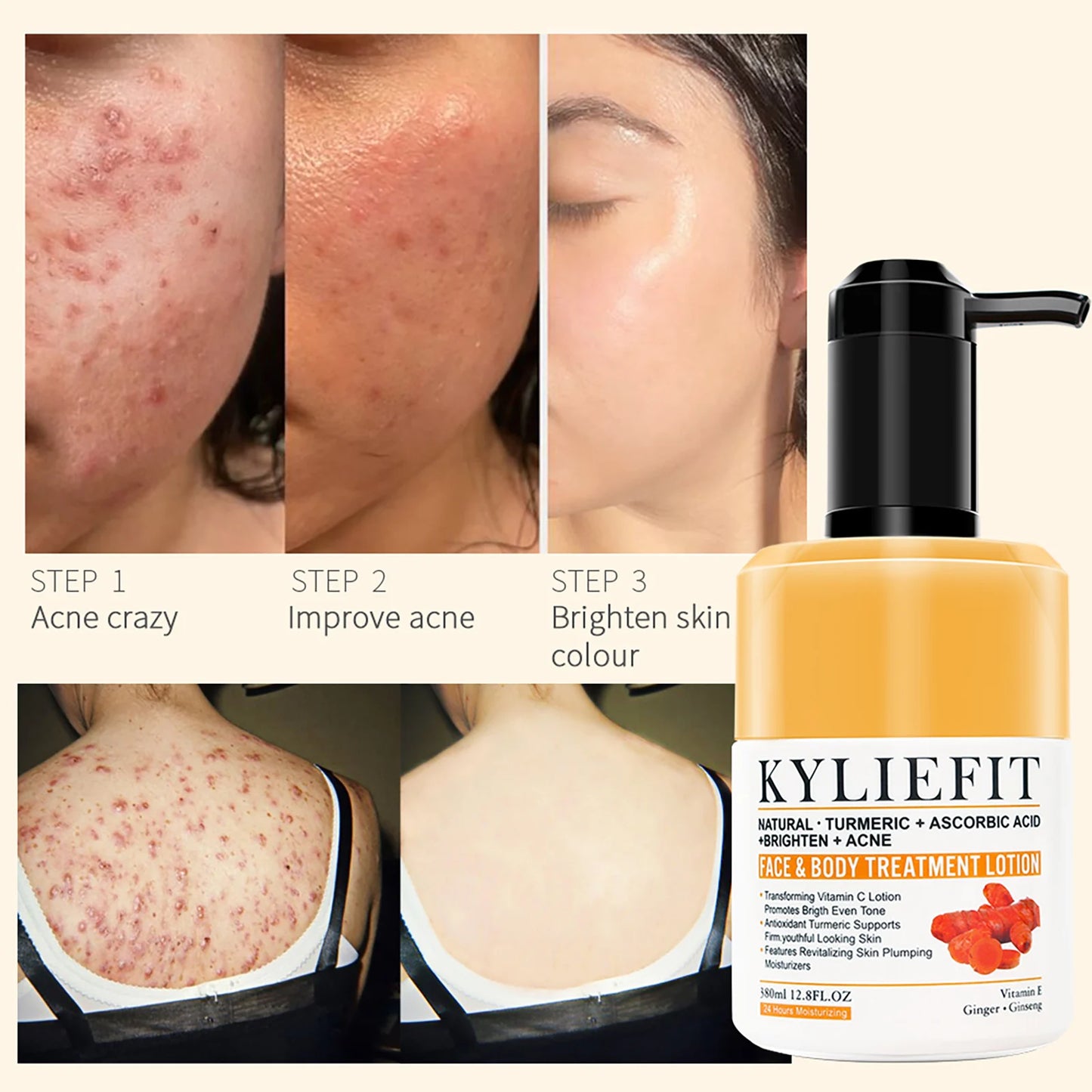 Lotion Raffermissante & Éclatante Anti-âge – Taches, Peau Sèche & Teint Irrégulier | Soin Corps