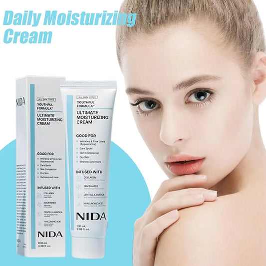 Crème Visage Multi-Action NIDA 100ml – Hydratante, Réparatrice & Anti-rides | Tous Types de Peau