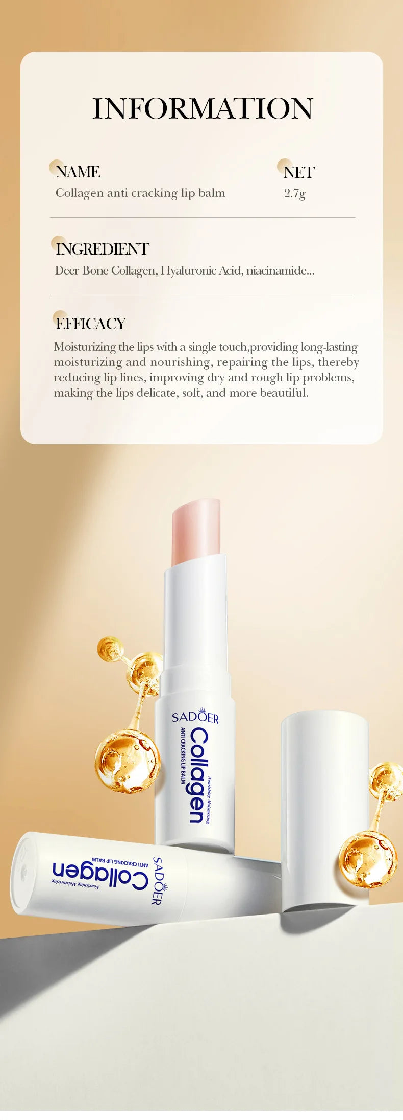 Collagen Lip Balm – Intense Hydration, Nourishment & Lip Repair