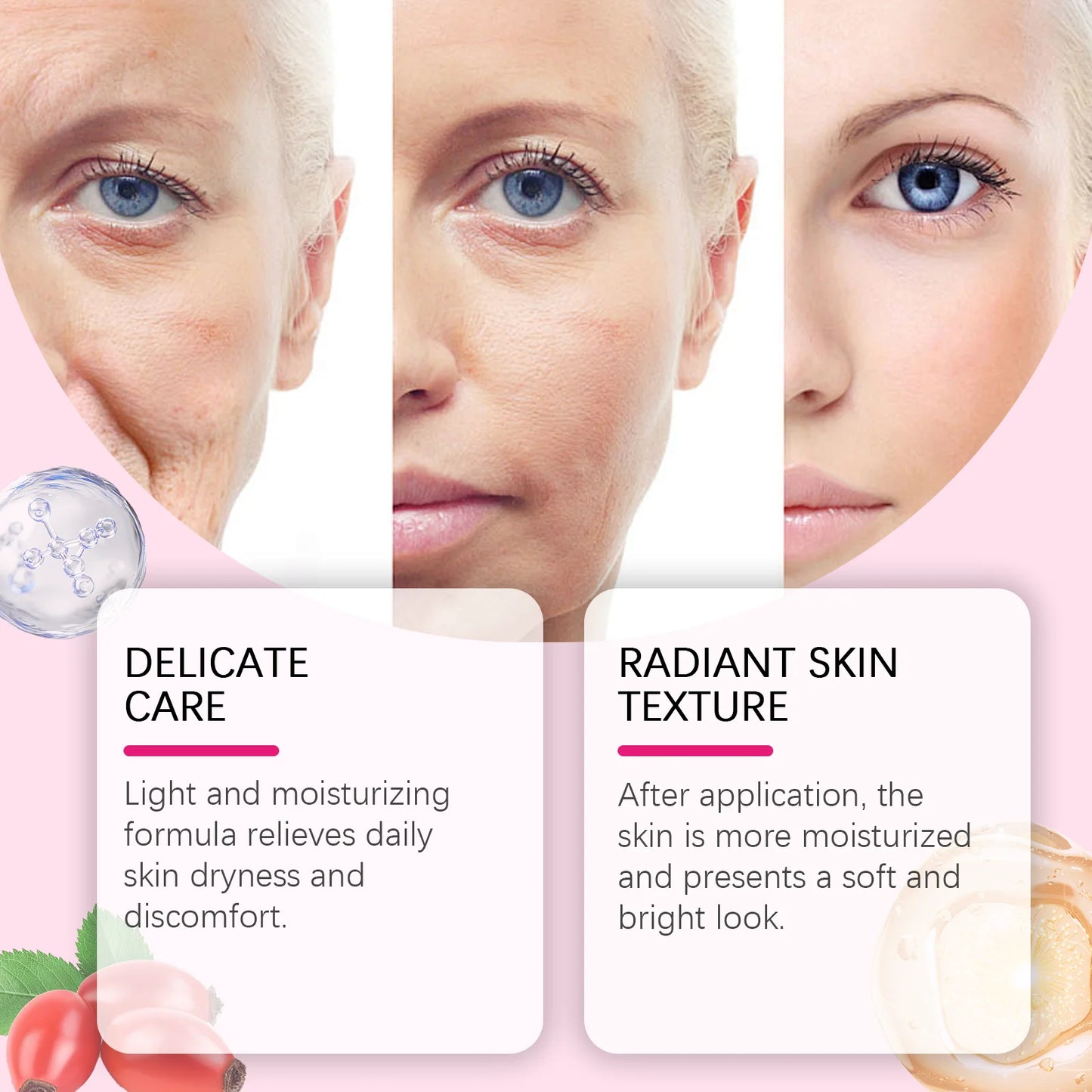 Huile Visage Graine de Rose – Anti-rides, Réparatrice & Nourrissante 60ml