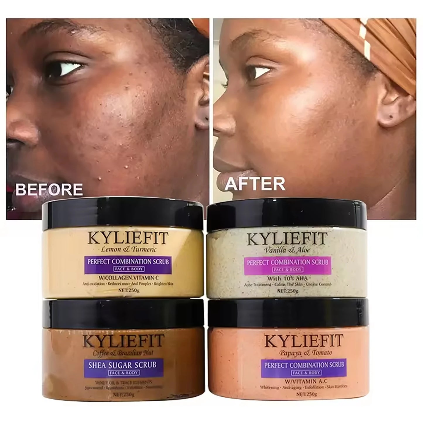 Gommage Corps & Visage Naturel– Exfoliant, Hydratant & Éclat