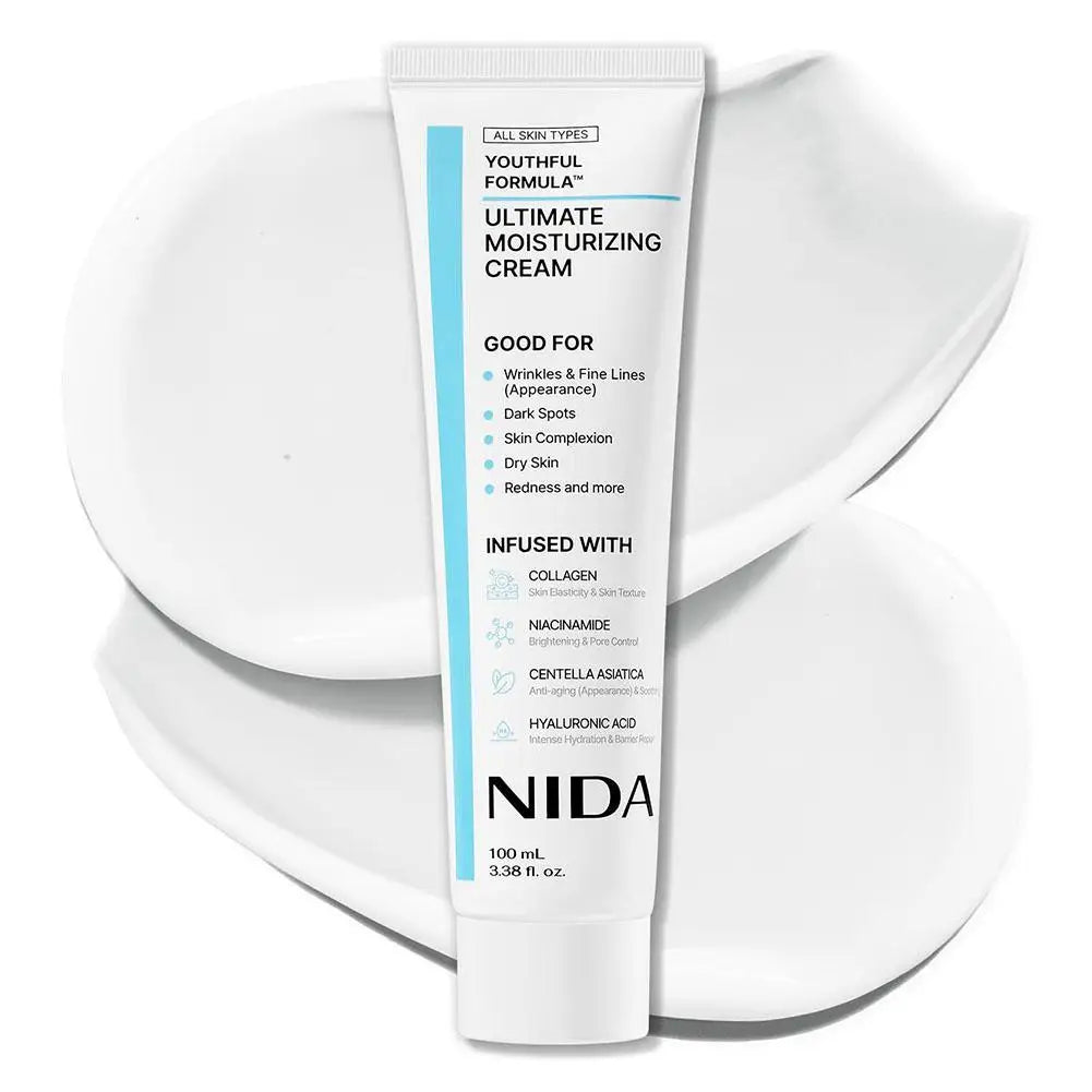 Crème Visage Multi-Action NIDA 100ml – Hydratante, Réparatrice & Anti-rides | Tous Types de Peau