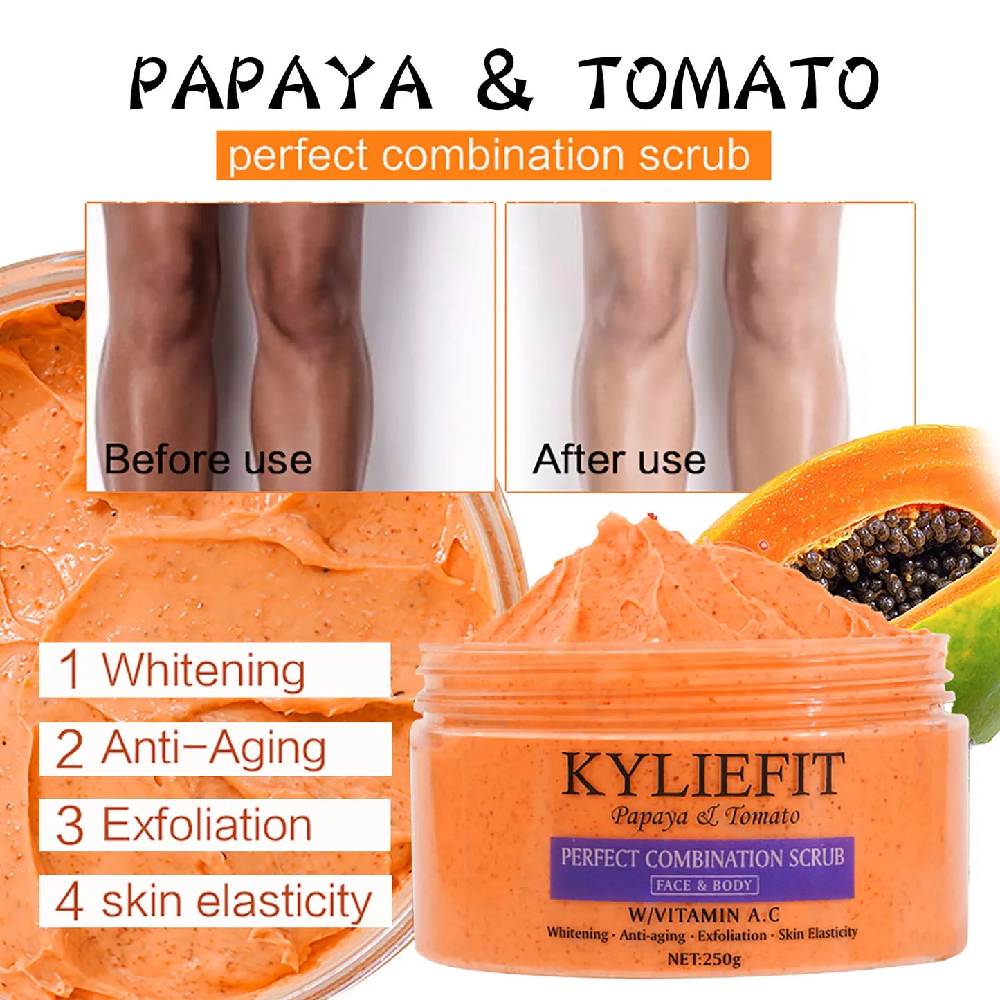 Gommage Corps & Visage Naturel– Exfoliant, Hydratant & Éclat
