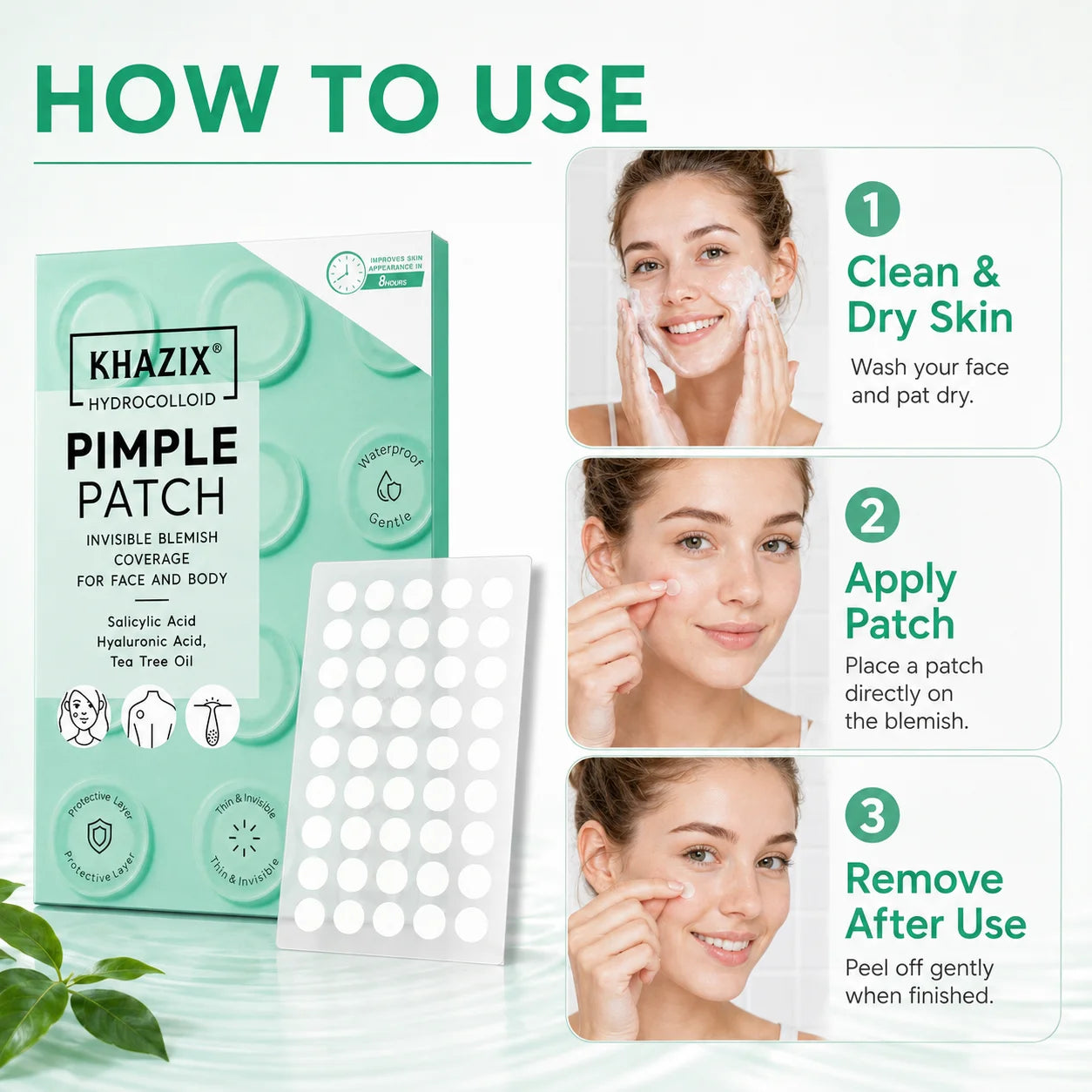 Patchs Anti-Acné Hydrocolloïdes x200 – Boutons & Imperfections