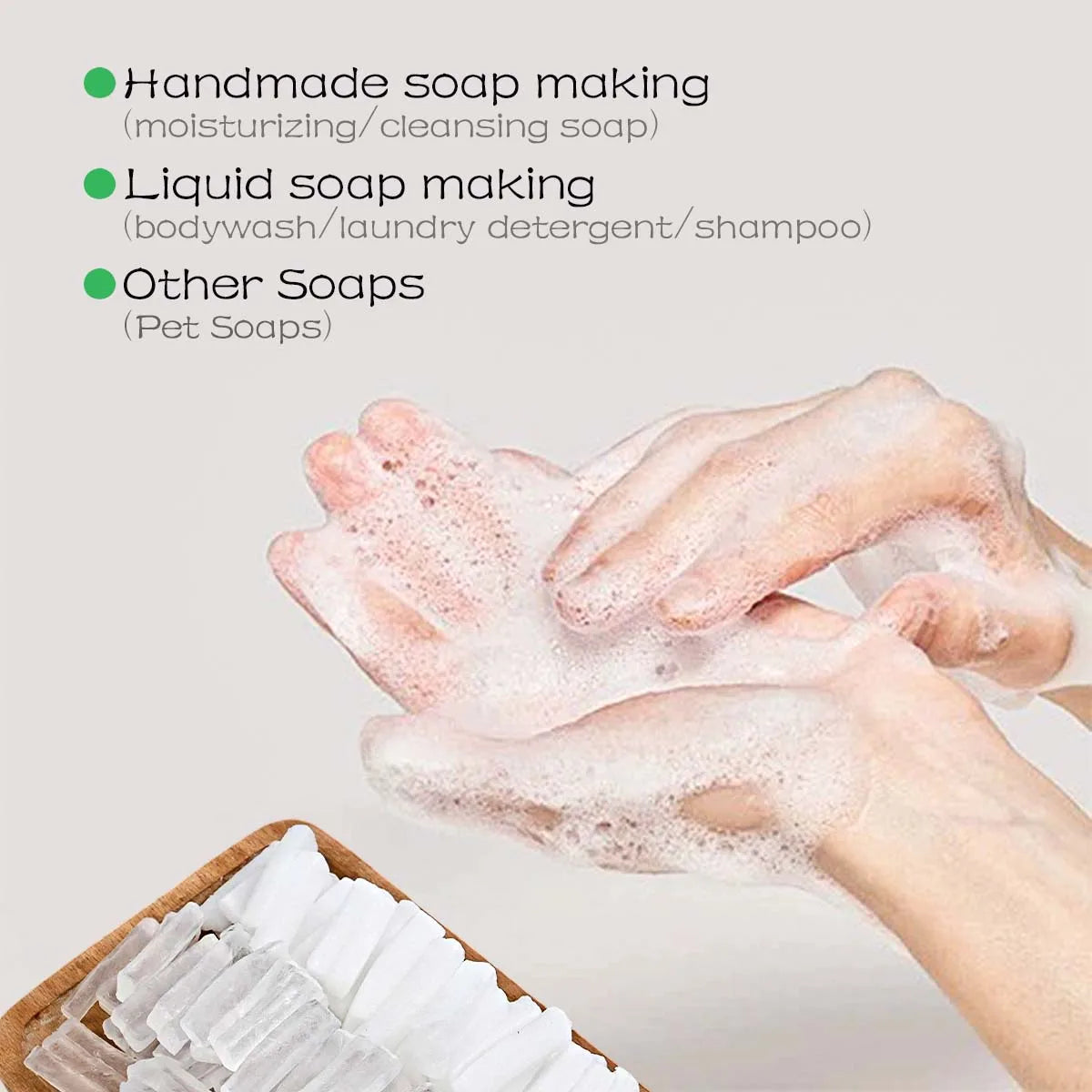 Soap Base for Crafting – White or Clear Base, Foaming and Easy to Customize