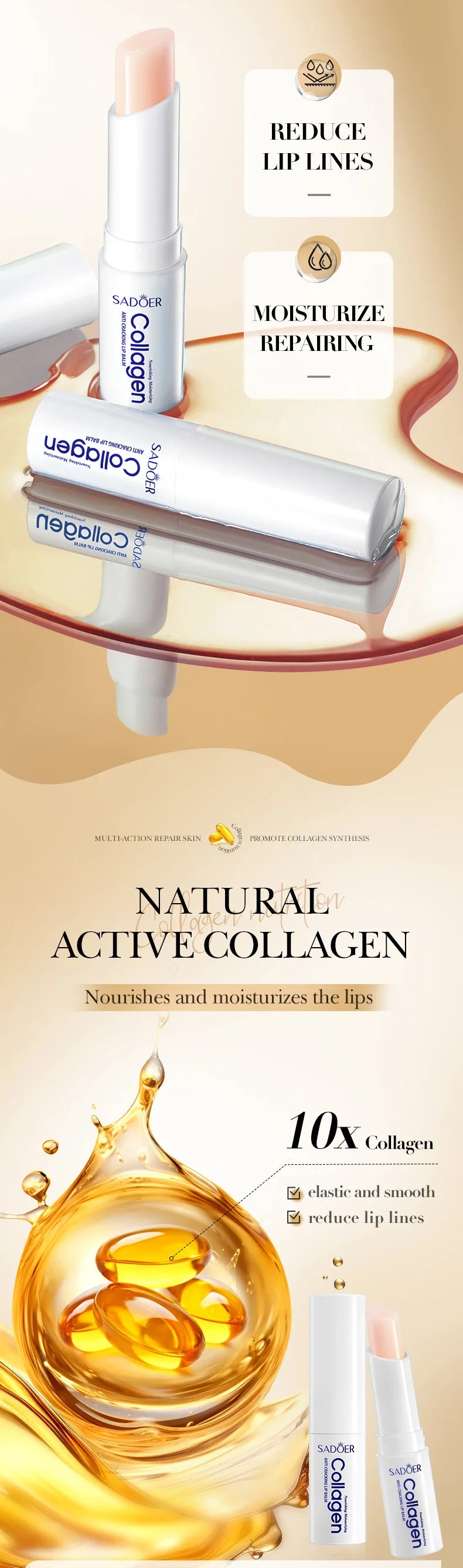 Collagen Lip Balm – Intense Hydration, Nourishment & Lip Repair