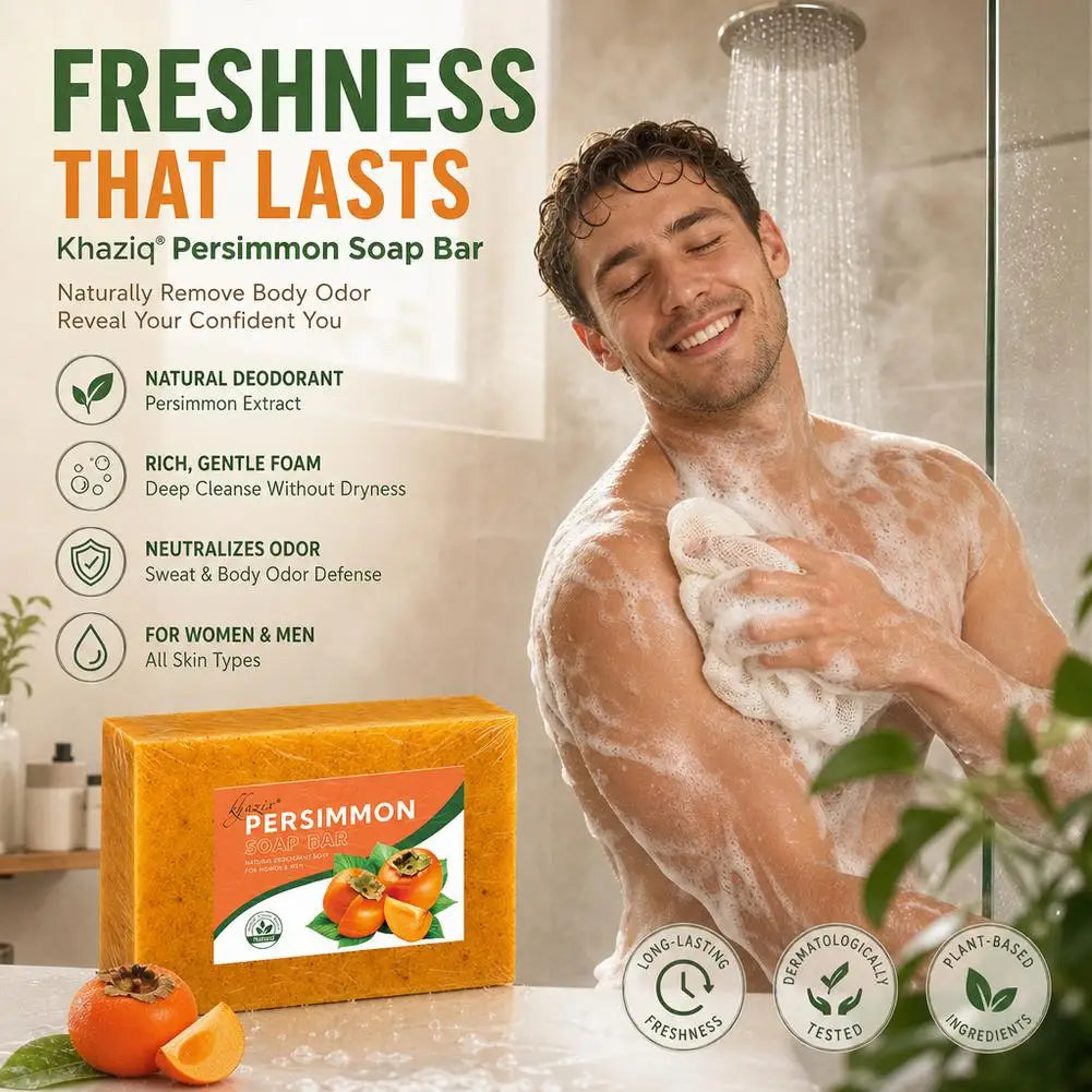 Purifying & Deodorizing Persimmon Soap – Face & Body Cleanser, Sebum Control