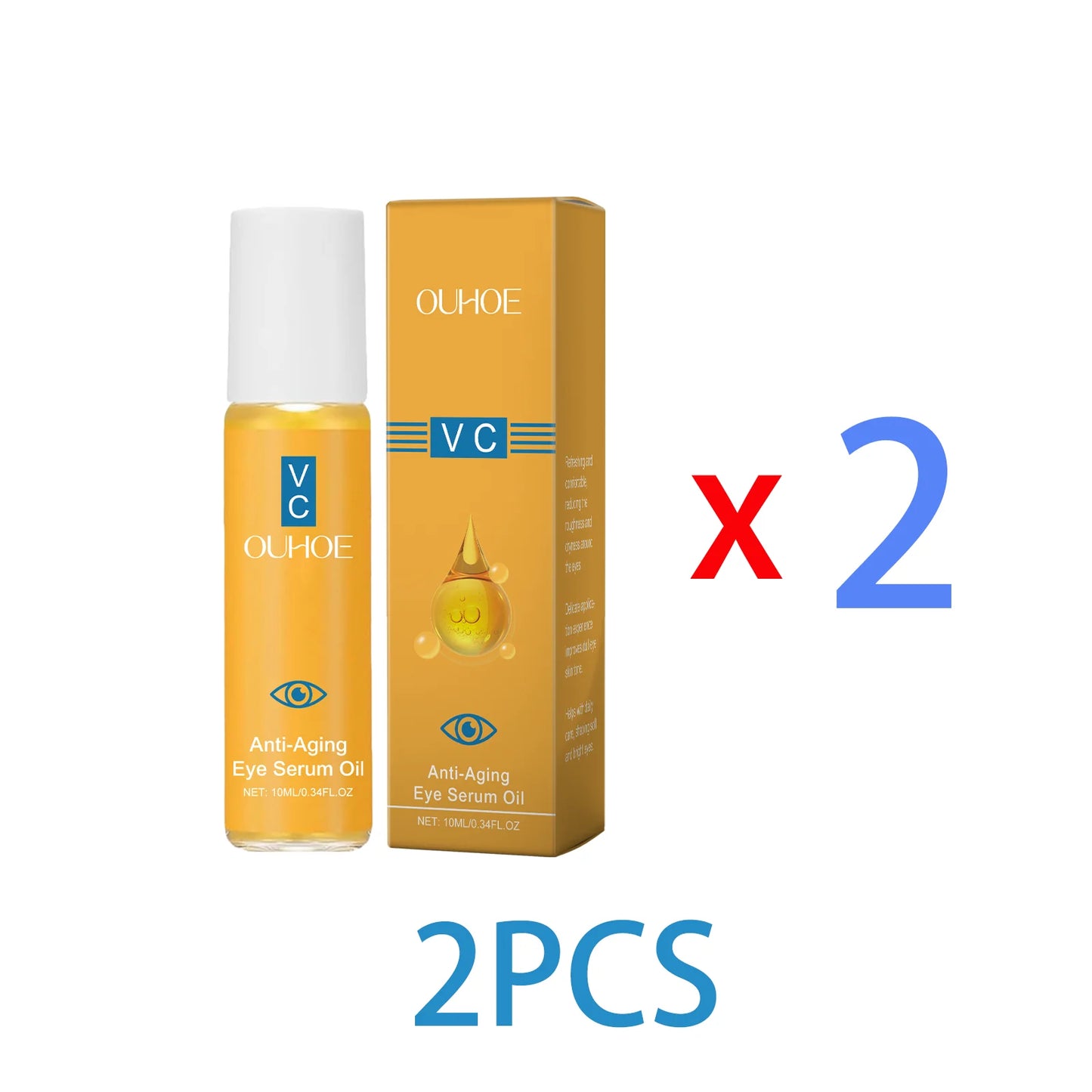 Sérum Contour des Yeux Vitamine C & E 10ml – Raffermissant, Hydratant & Anti-Rides