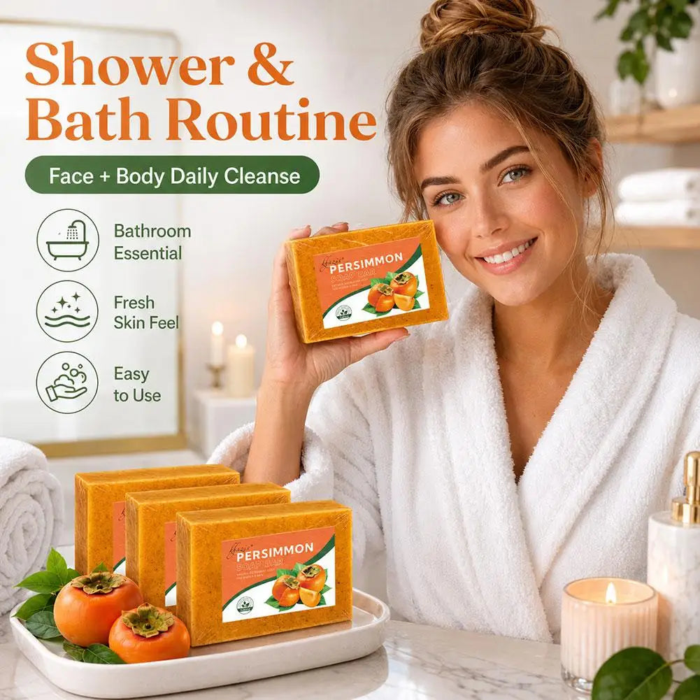 Purifying & Deodorizing Persimmon Soap – Face & Body Cleanser, Sebum Control