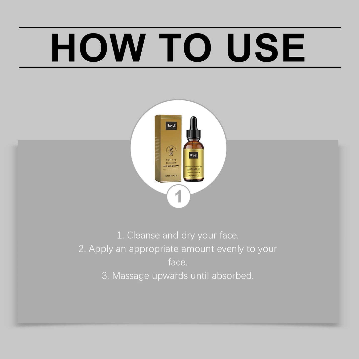 Huile Sérum Visage Raffermissante – Anti-rides, Liftante, Nourrissante & Éclatante