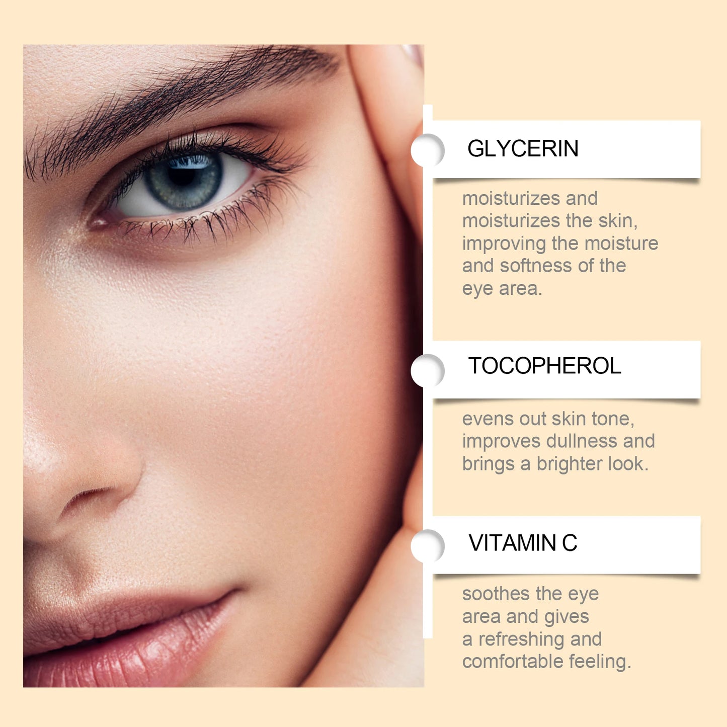 Sérum Botanique Contour des Yeux – Vitamines C & E, Anti-rides & Hydratant