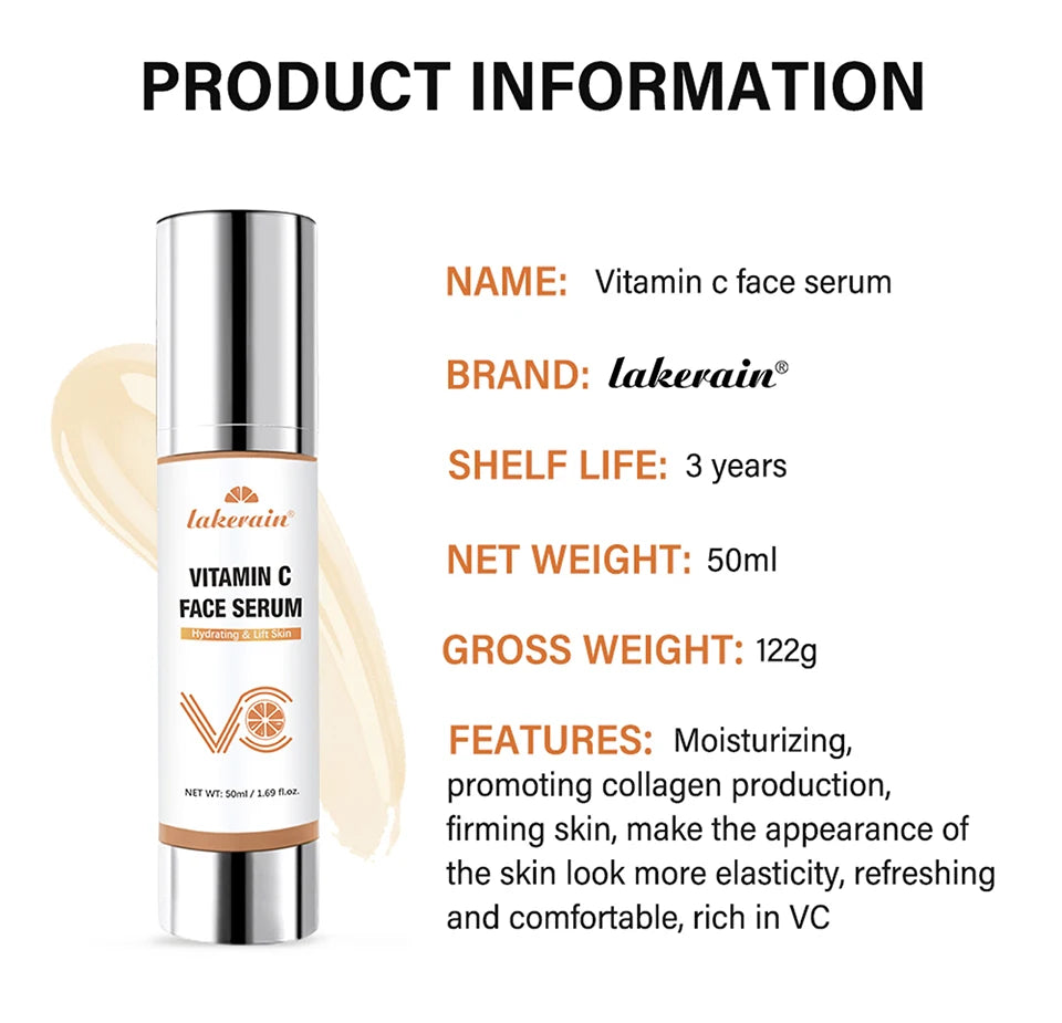 Sérum Visage Vitamine C 50ml – Éclat, Fermeté & Hydratation | Certifié CPNP