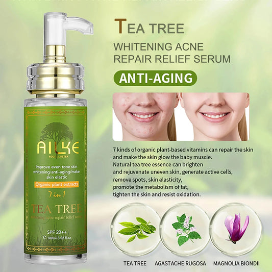 Sérum Visage Huile d'Arbre à Thé AILKE 100ml – Anti-Acné, Hydratant & Éclatant | Vit. E & B3