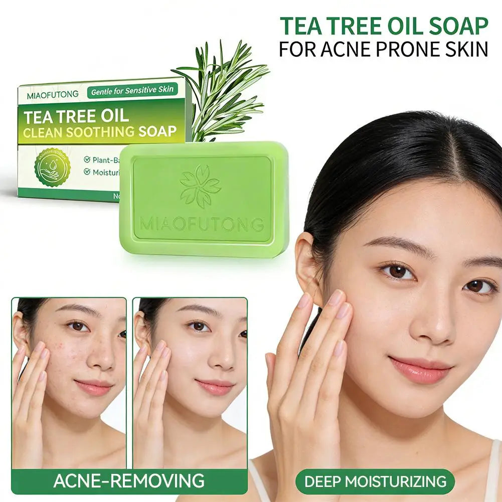 Savon au Tea Tree pour Peaux Sensibles – Soin Purifiant, Hydratant et Anti-Imperfections