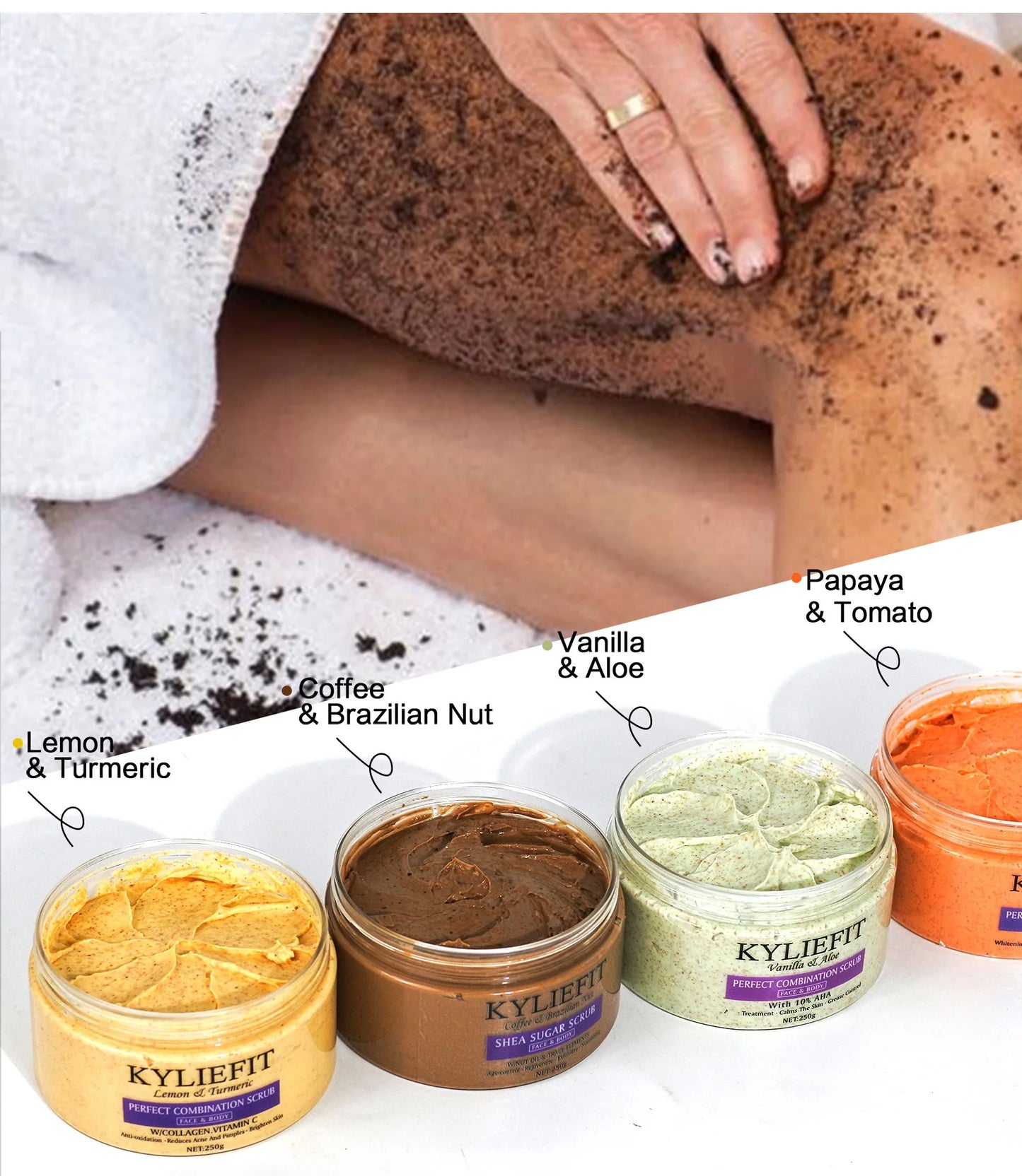 Gommage Corps & Visage Naturel– Exfoliant, Hydratant & Éclat
