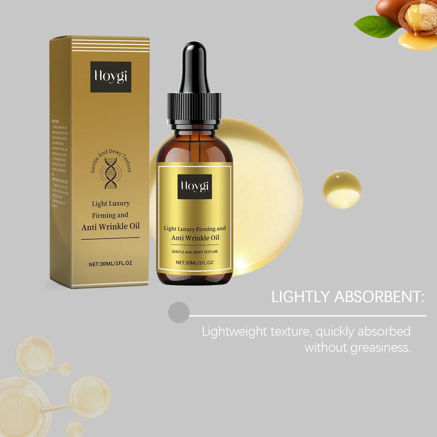 Huile Sérum Visage Raffermissante – Anti-rides, Liftante, Nourrissante & Éclatante