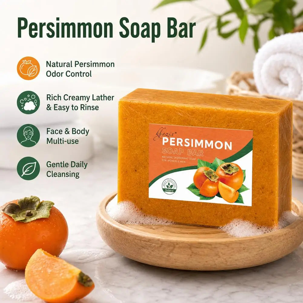 Purifying & Deodorizing Persimmon Soap – Face & Body Cleanser, Sebum Control