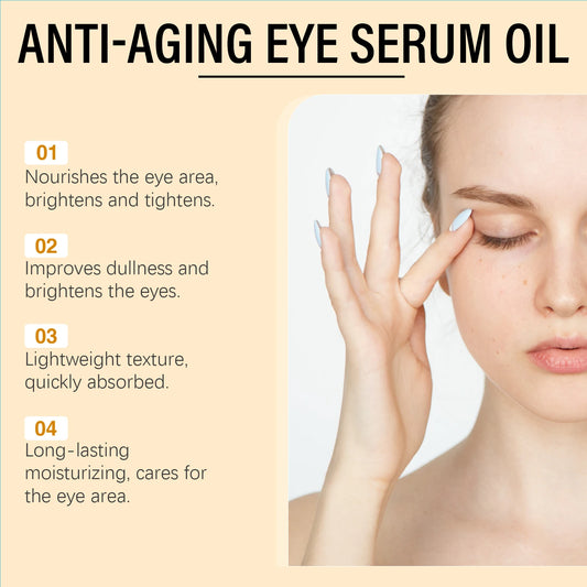 Sérum Huile Contour des Yeux Anti-âge – Raffermissant, Éclatant & Anti-Cernes 10ml