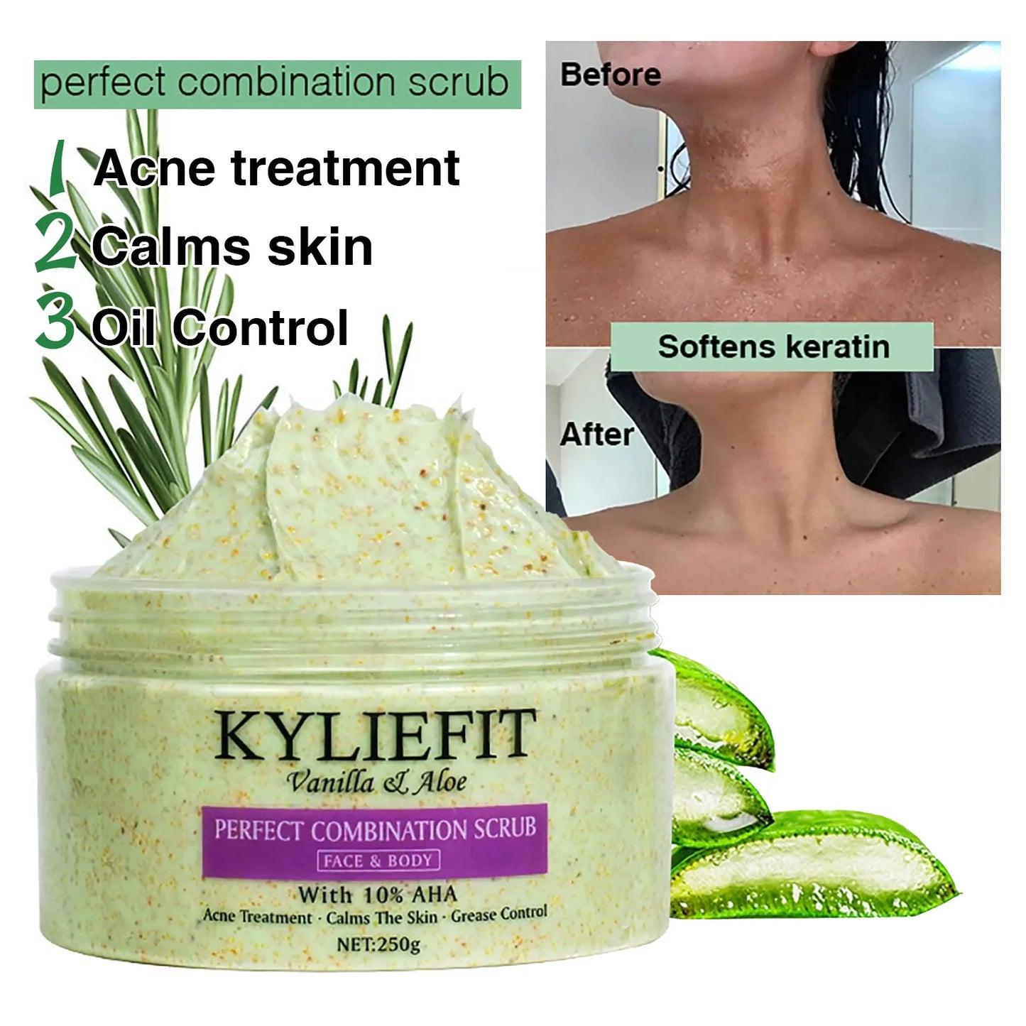 Gommage Corps & Visage Naturel– Exfoliant, Hydratant & Éclat