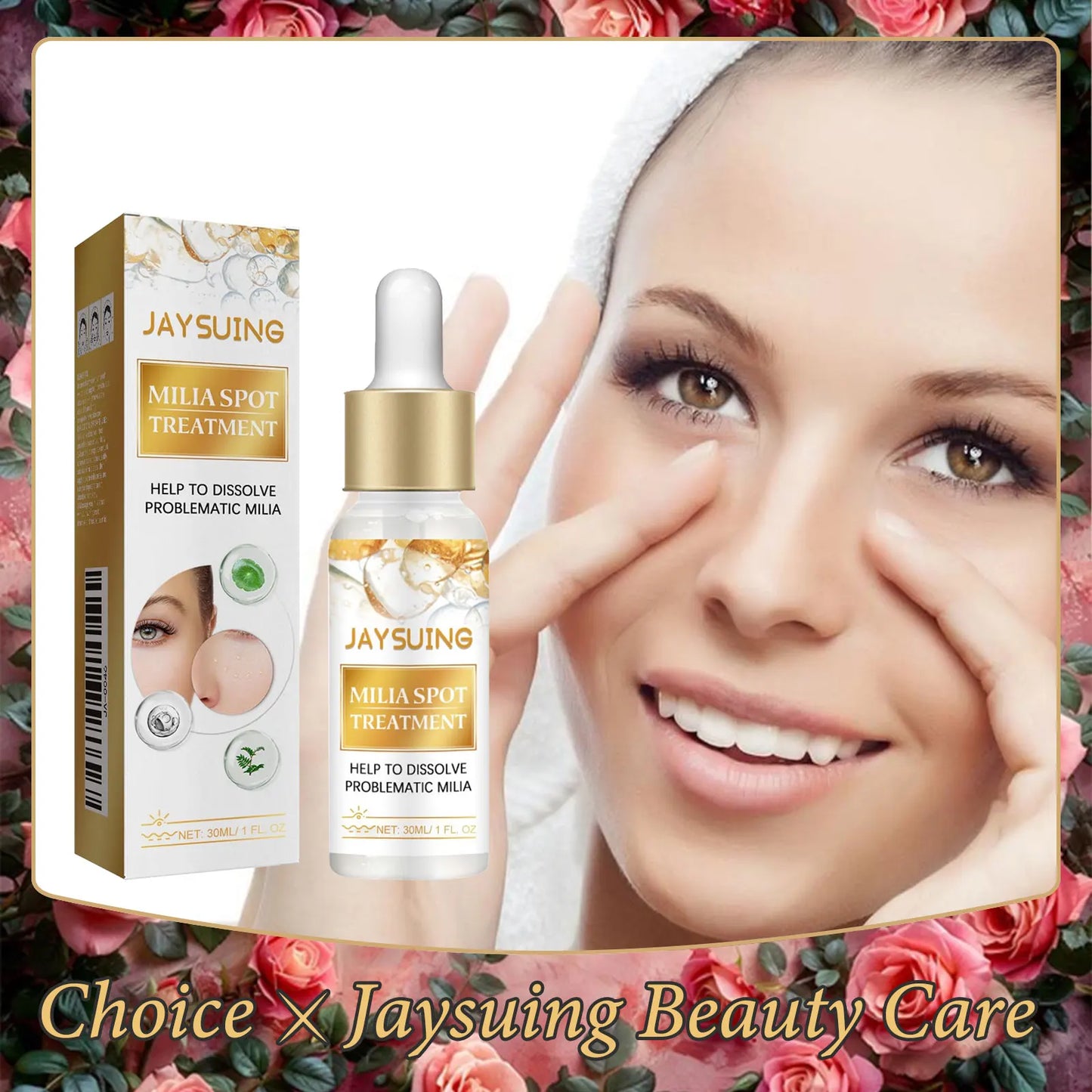 Sérum Contour des Yeux – Anti-Grains de Milium, Anti-Poches & Lissant Rides
