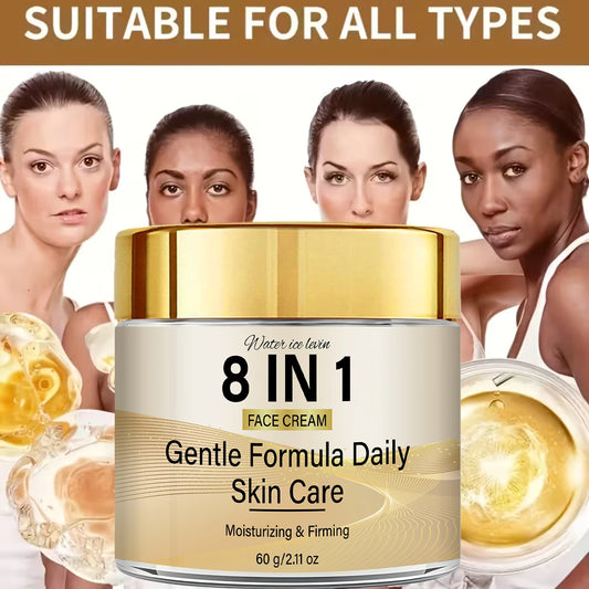 8-in-1 Facial Cream – Retinol, Collagen, Vitamins C & E, Niacinamide & Hyaluronic Acid – Moisturizing and Firming 60 g