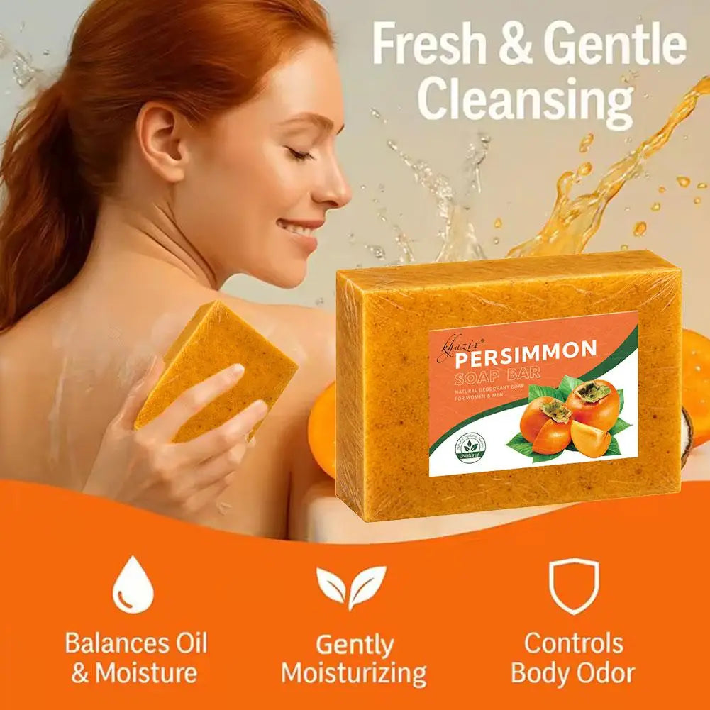 Purifying & Deodorizing Persimmon Soap – Face & Body Cleanser, Sebum Control
