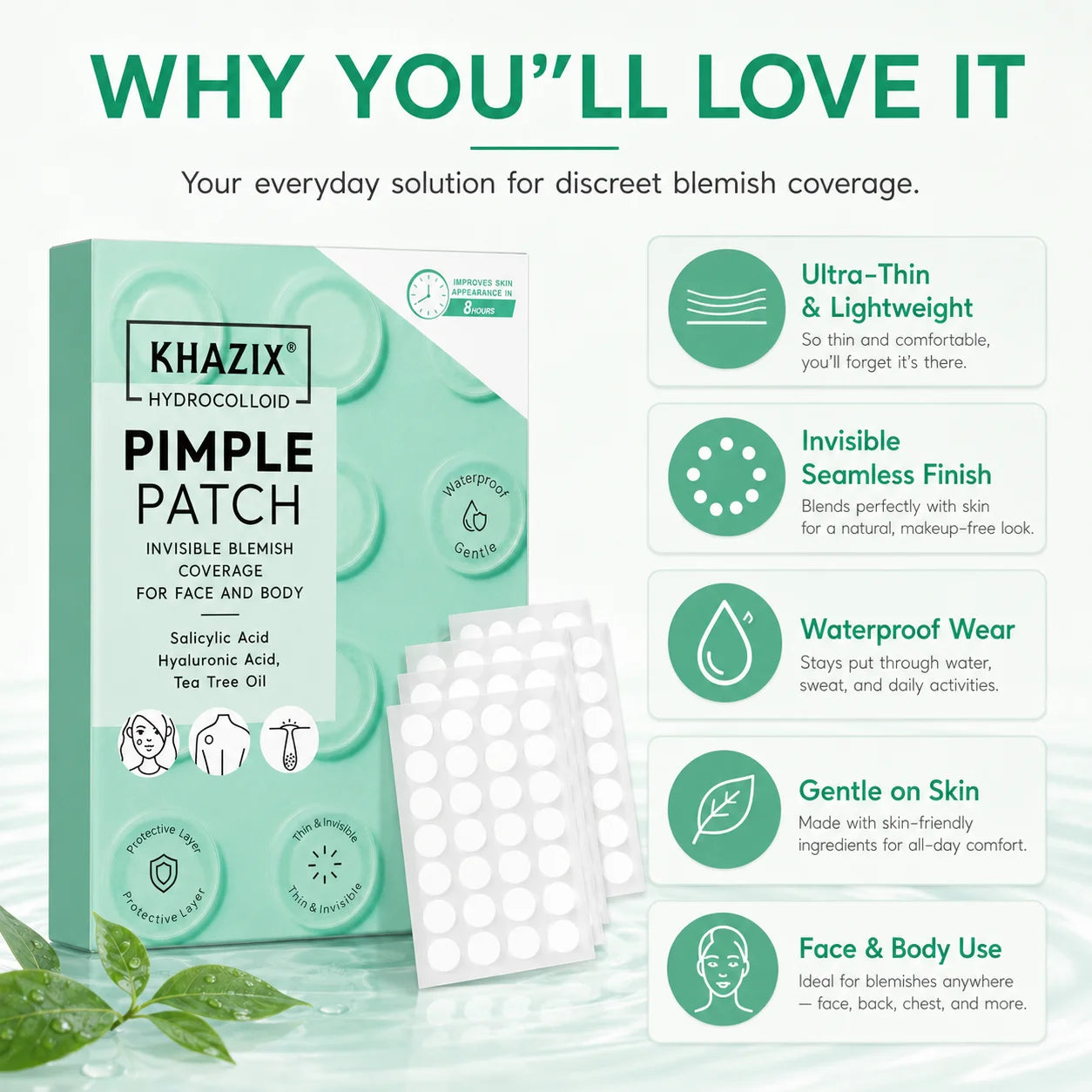 Patchs Anti-Acné Hydrocolloïdes x200 – Boutons & Imperfections