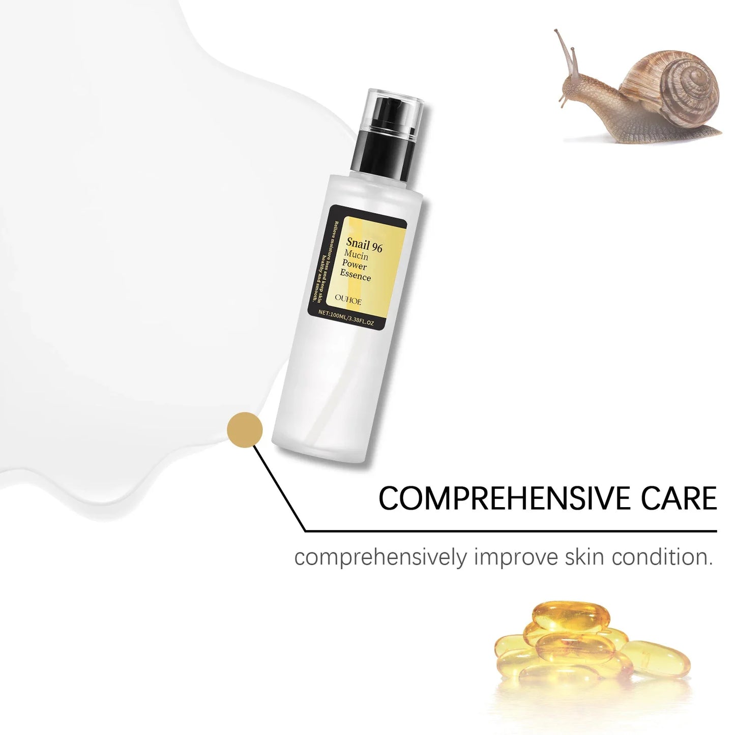Essence Mucine d'Escargot 96 – Anti-rides, Raffermissante & Éclatante | Soin Visage