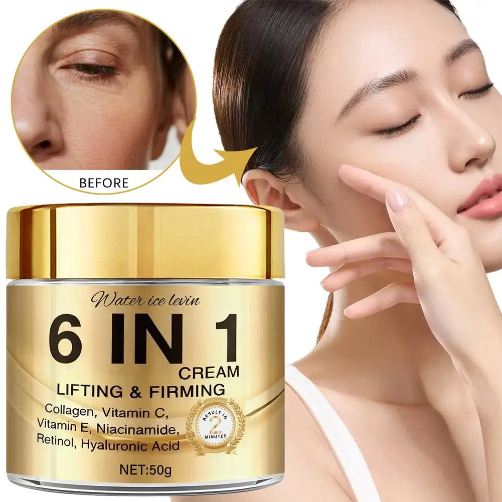 6-in-1 Collagen Facial Cream – Anti-Aging, Hydrating & Firming 50g