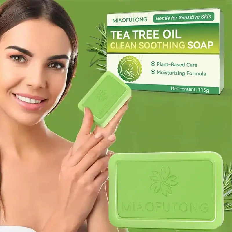 Savon au Tea Tree pour Peaux Sensibles – Soin Purifiant, Hydratant et Anti-Imperfections