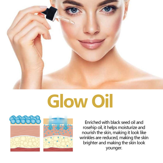 Huile Visage Anti-âge à l'Huile de Rosée 30ml – Hydratante, Éclatante & Réductrice de Rides